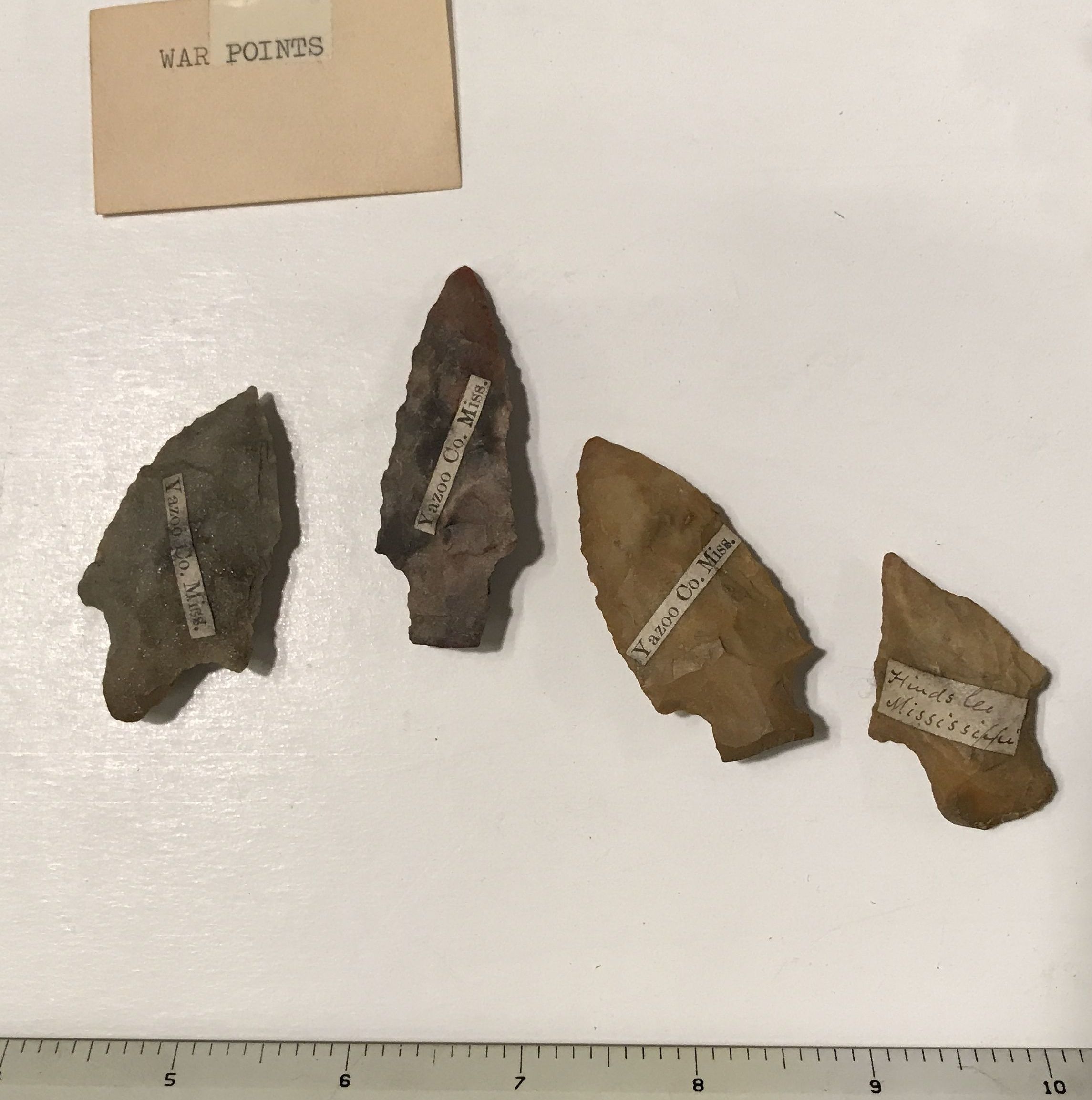 Artifacts from Yazoo, Co., MS