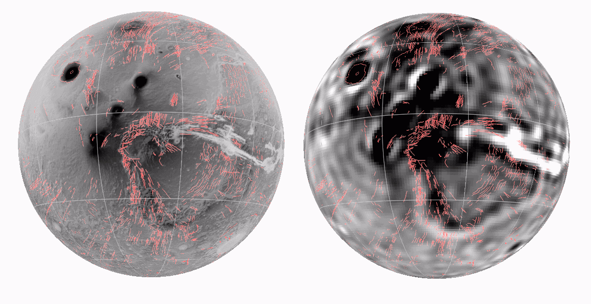 Mars Global Surveyor data rendered using ArcGlobe